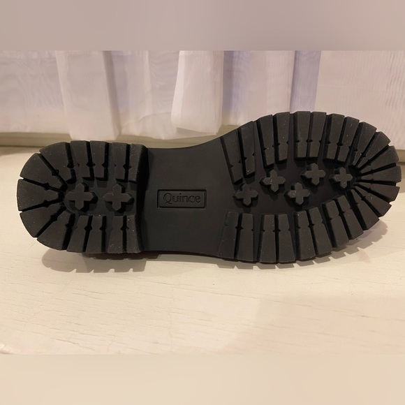 Quince Women’s Italian Leather Lug Sole Loafer Black Size 9 - Picture 7 of 9